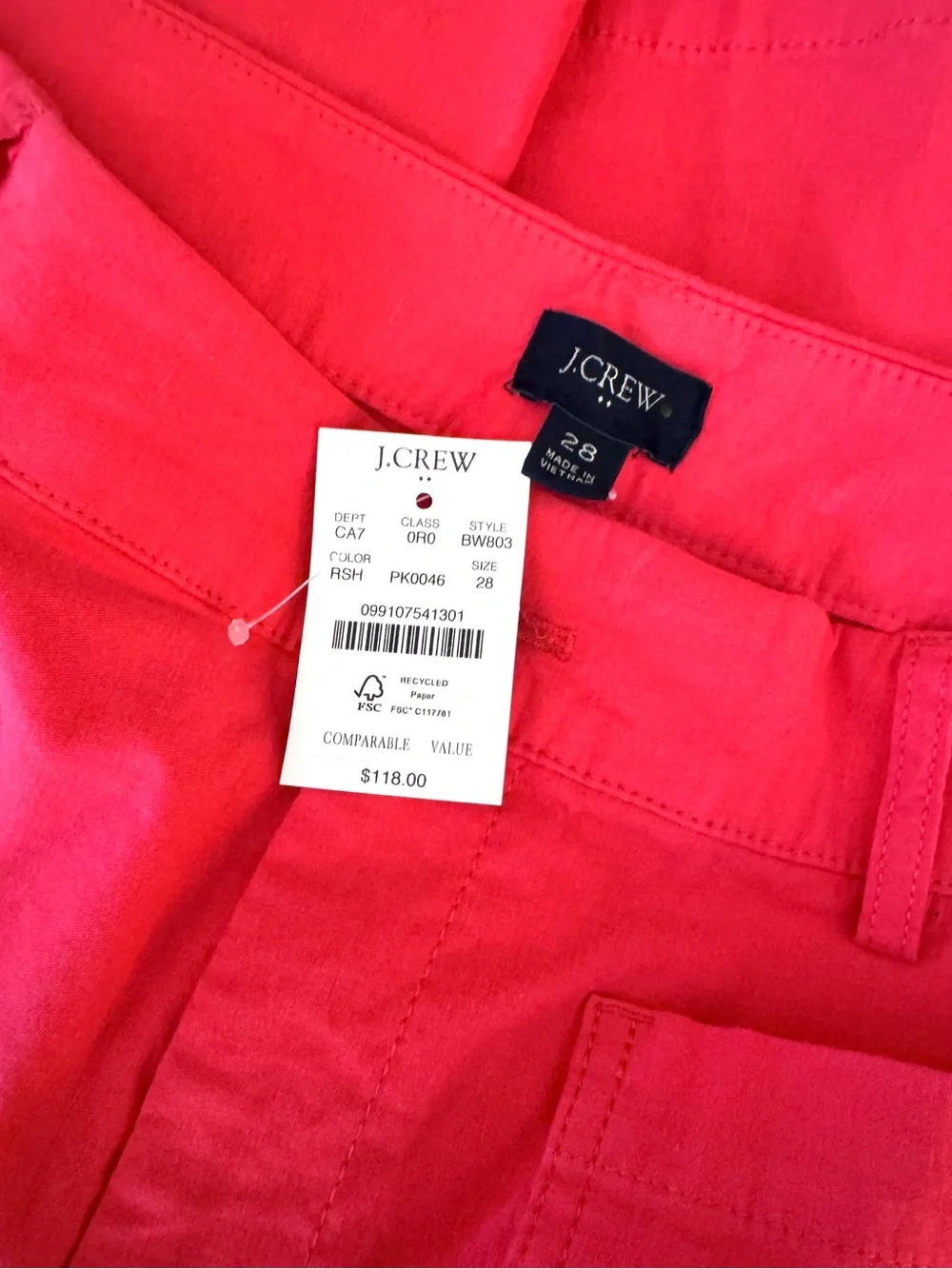JCrew Factory Lizzie High Rise Patch Pocket Wide Leg Pants Sz 28 new